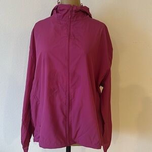 Uniqlo sz M pocketable parka pink like new condition lightweight pack travel
